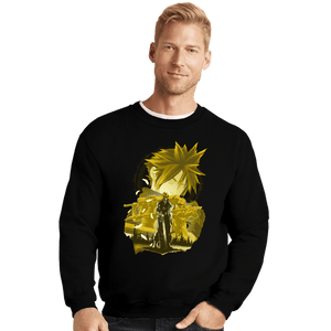 Daily_Deal_Shirts Crewneck Sweater, Unisex / Small / Black Cloud Strife