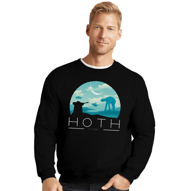 Shirts Crewneck Sweater, Unisex / Small / Black Icey Planet