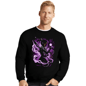 Daily_Deal_Shirts Crewneck Sweater, Unisex / Small / Black Shadow Heart