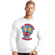 Load image into Gallery viewer, Daily_Deal_Shirts Crewneck Sweater, Unisex / Small / White Los Apartados Hermanos
