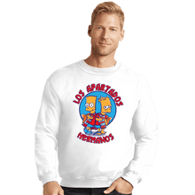Load image into Gallery viewer, Daily_Deal_Shirts Crewneck Sweater, Unisex / Small / White Los Apartados Hermanos
