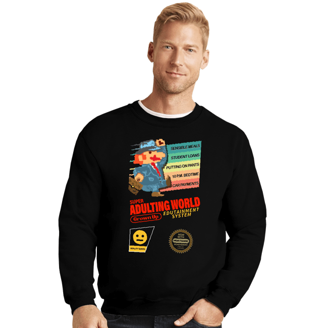 Secret_Shirts Crewneck Sweater, Unisex / Small / Black Adulting World