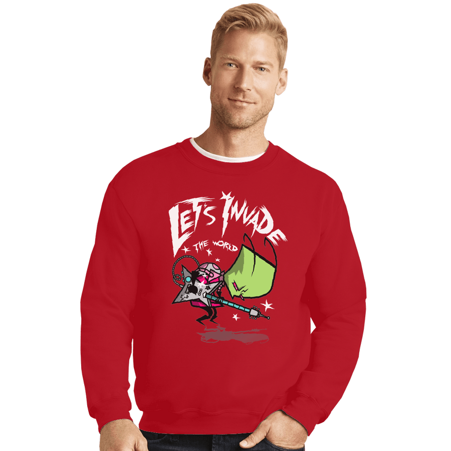 Shirts Crewneck Sweater, Unisex / Small / Red Zim Pilgrim