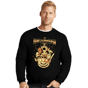 Daily_Deal_Shirts Crewneck Sweater, Unisex / Small / Black 123 Halloween Street