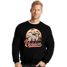 Load image into Gallery viewer, Daily_Deal_Shirts Crewneck Sweater, Unisex / Small / Black Golden Holidays
