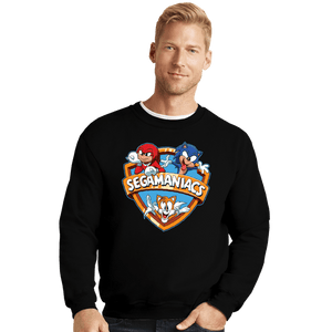 Daily_Deal_Shirts Crewneck Sweater, Unisex / Small / Black Segamaniacs