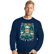 Load image into Gallery viewer, Daily_Deal_Shirts Crewneck Sweater, Unisex / Small / Navy Fox Of The Stars
