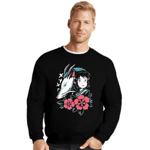 Daily_Deal_Shirts Crewneck Sweater, Unisex / Small / Black The Girl and the Dragon!