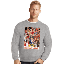Load image into Gallery viewer, Daily_Deal_Shirts Crewneck Sweater, Unisex / Small / Sports Grey SNK Fight
