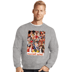 Daily_Deal_Shirts Crewneck Sweater, Unisex / Small / Sports Grey SNK Fight