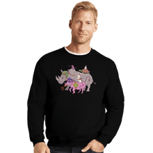 Load image into Gallery viewer, Secret_Shirts Crewneck Sweater, Unisex / Small / Black Mutant Animals!
