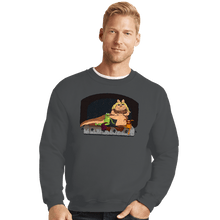 Load image into Gallery viewer, Daily_Deal_Shirts Crewneck Sweater, Unisex / Small / Charcoal Piggy The Hutt
