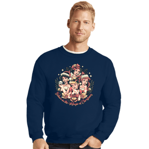 Daily_Deal_Shirts Crewneck Sweater, Unisex / Small / Navy Christmas Princesses