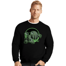 Load image into Gallery viewer, Daily_Deal_Shirts Crewneck Sweater, Unisex / Small / Black Cthulhu Says Hi
