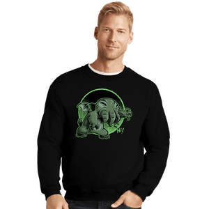 Daily_Deal_Shirts Crewneck Sweater, Unisex / Small / Black Cthulhu Says Hi