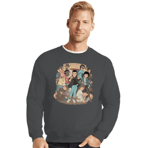 Shirts Crewneck Sweater, Unisex / Small / Charcoal Stranger Anime