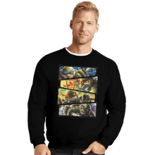 Load image into Gallery viewer, Shirts Crewneck Sweater, Unisex / Small / Black Turtle Power
