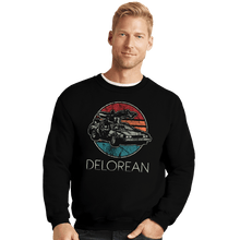 Load image into Gallery viewer, Shirts Crewneck Sweater, Unisex / Small / Black Vintage Delorean
