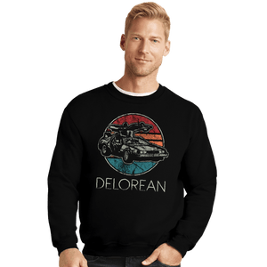 Shirts Crewneck Sweater, Unisex / Small / Black Vintage Delorean