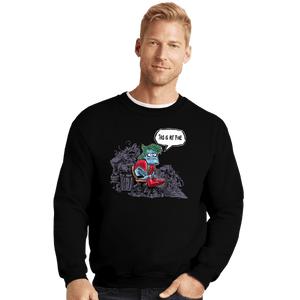 Daily_Deal_Shirts Crewneck Sweater, Unisex / Small / Black This Is Not Fine
