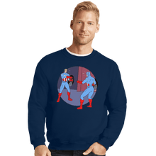 Load image into Gallery viewer, Shirts Crewneck Sweater, Unisex / Small / Navy Captain Americas
