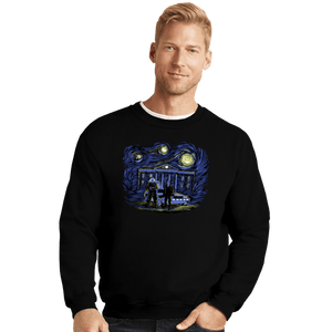 Daily_Deal_Shirts Crewneck Sweater, Unisex / Small / Black Starry Future