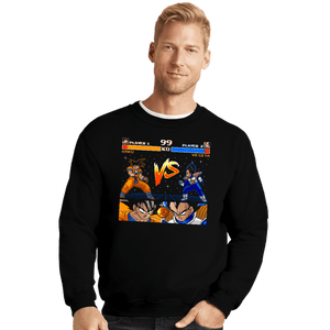 Shirts Crewneck Sweater, Unisex / Small / Black Goku VS Vegeta
