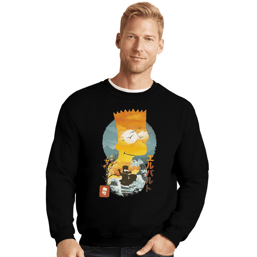 Shirts Crewneck Sweater, Unisex / Small / Black Bart Ukiyoe