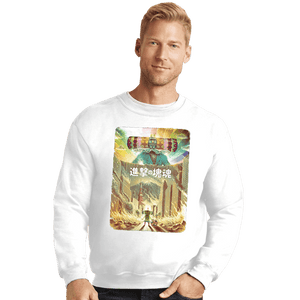 Daily_Deal_Shirts Crewneck Sweater, Unisex / Small / White Attack On Katamari