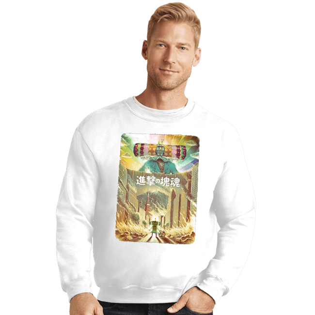Daily_Deal_Shirts Crewneck Sweater, Unisex / Small / White Attack On Katamari