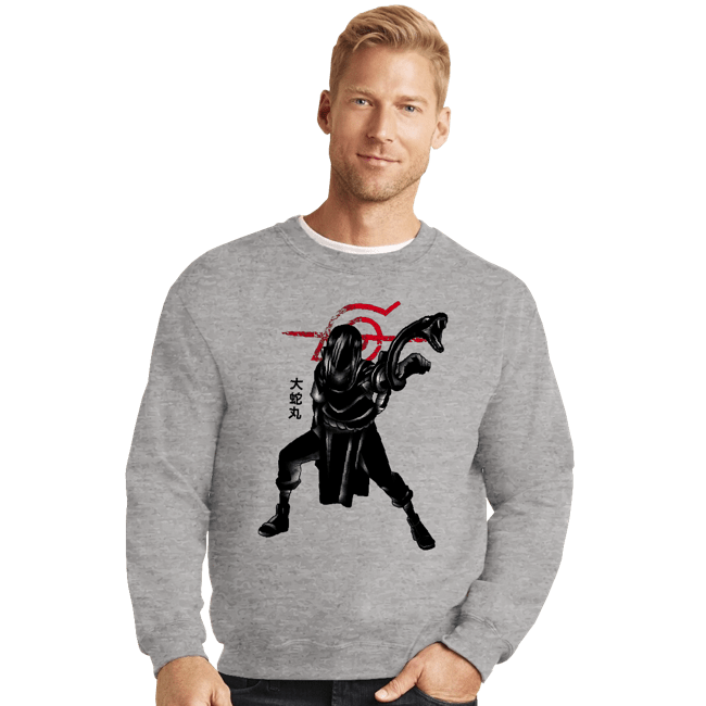 Shirts Crewneck Sweater, Unisex / Small / Sports Grey Crimson snake