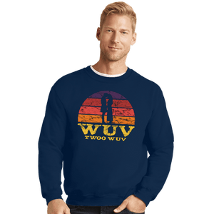 Daily_Deal_Shirts Crewneck Sweater, Unisex / Small / Navy Twoo Wuv