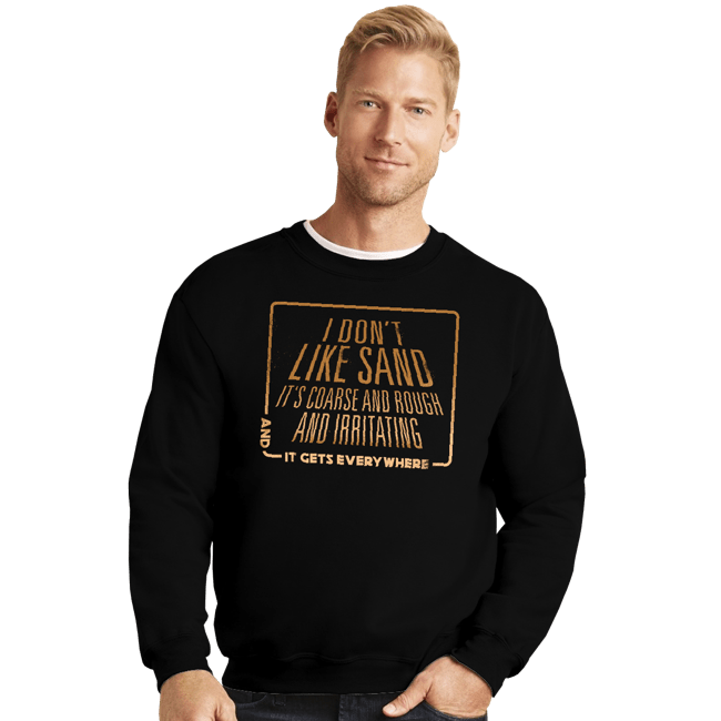 Secret_Shirts Crewneck Sweater, Unisex / Small / Black Bad Sand Feels