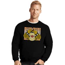 Load image into Gallery viewer, Daily_Deal_Shirts Crewneck Sweater, Unisex / Small / Black Madness For Peach
