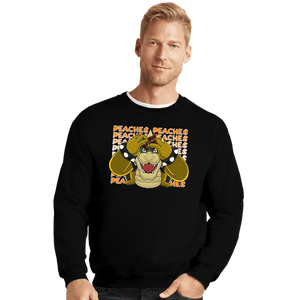 Daily_Deal_Shirts Crewneck Sweater, Unisex / Small / Black Madness For Peach