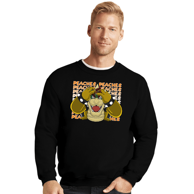 Daily_Deal_Shirts Crewneck Sweater, Unisex / Small / Black Madness For Peach