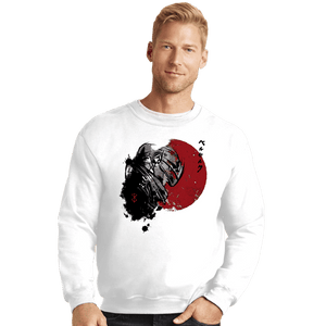 Shirts Crewneck Sweater, Unisex / Small / White Red Sun Guts