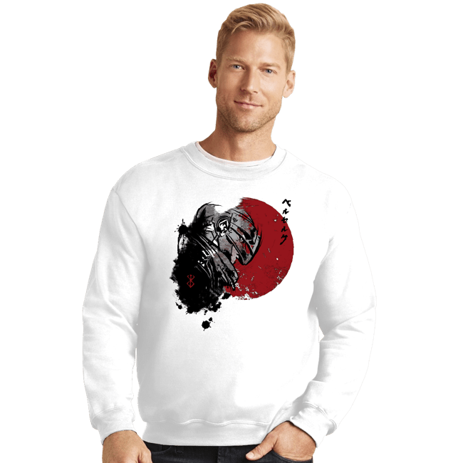 Shirts Crewneck Sweater, Unisex / Small / White Red Sun Guts