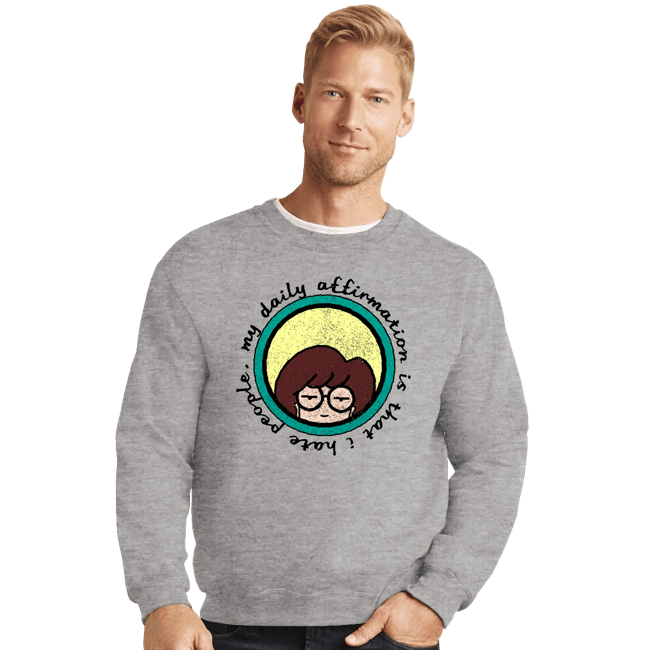 Secret_Shirts Crewneck Sweater, Unisex / Small / Sports Grey I Hate People