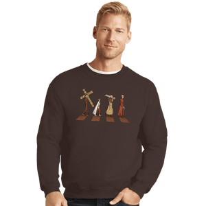 Shirts Crewneck Sweater, Unisex / Small / Dark Chocolate Stampede