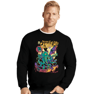 Secret_Shirts Crewneck Sweater, Unisex / Small / Black Rise Of Cathulu