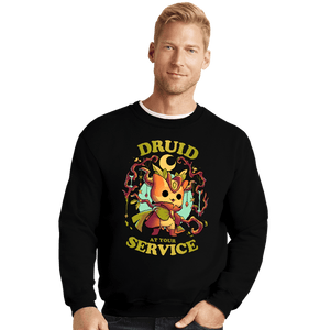 Daily_Deal_Shirts Crewneck Sweater, Unisex / Small / Black Druid's Call