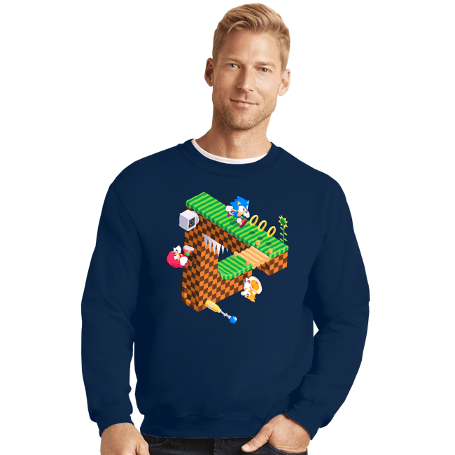 Secret_Shirts Crewneck Sweater, Unisex / Small / Navy Sonic Penrose