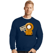 Load image into Gallery viewer, Shirts Crewneck Sweater, Unisex / Small / Navy Carpe Diem
