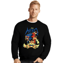 Load image into Gallery viewer, Daily_Deal_Shirts Crewneck Sweater, Unisex / Small / Black Team Hero
