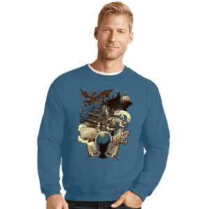 Shirts Crewneck Sweater, Unisex / Small / Indigo Blue Books