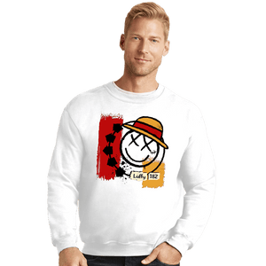 Daily_Deal_Shirts Crewneck Sweater, Unisex / Small / White Luffy 182