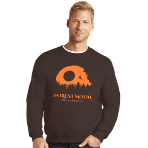 Daily_Deal_Shirts Crewneck Sweater, Unisex / Small / Dark Chocolate Forest Moon Reserve