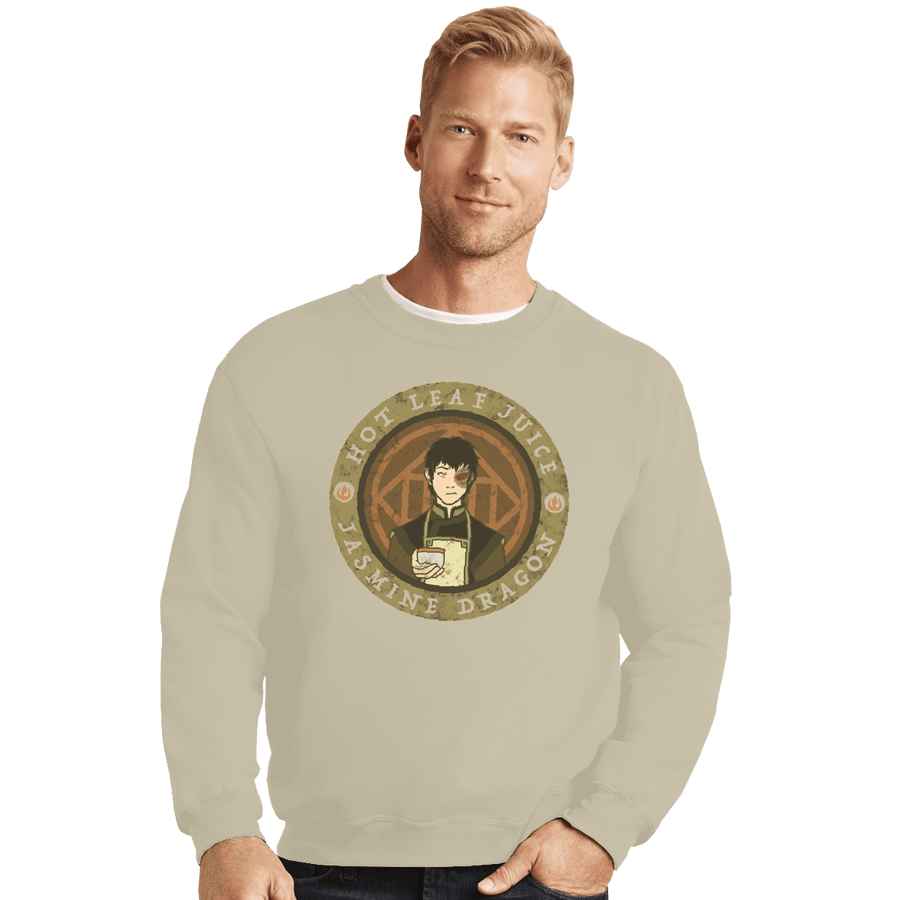 Shirts Crewneck Sweater, Unisex / Small / Sand Hot Leaf Juice