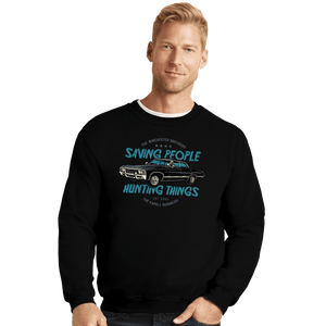 Daily_Deal_Shirts Crewneck Sweater, Unisex / Small / Black Winchester Brothers Business